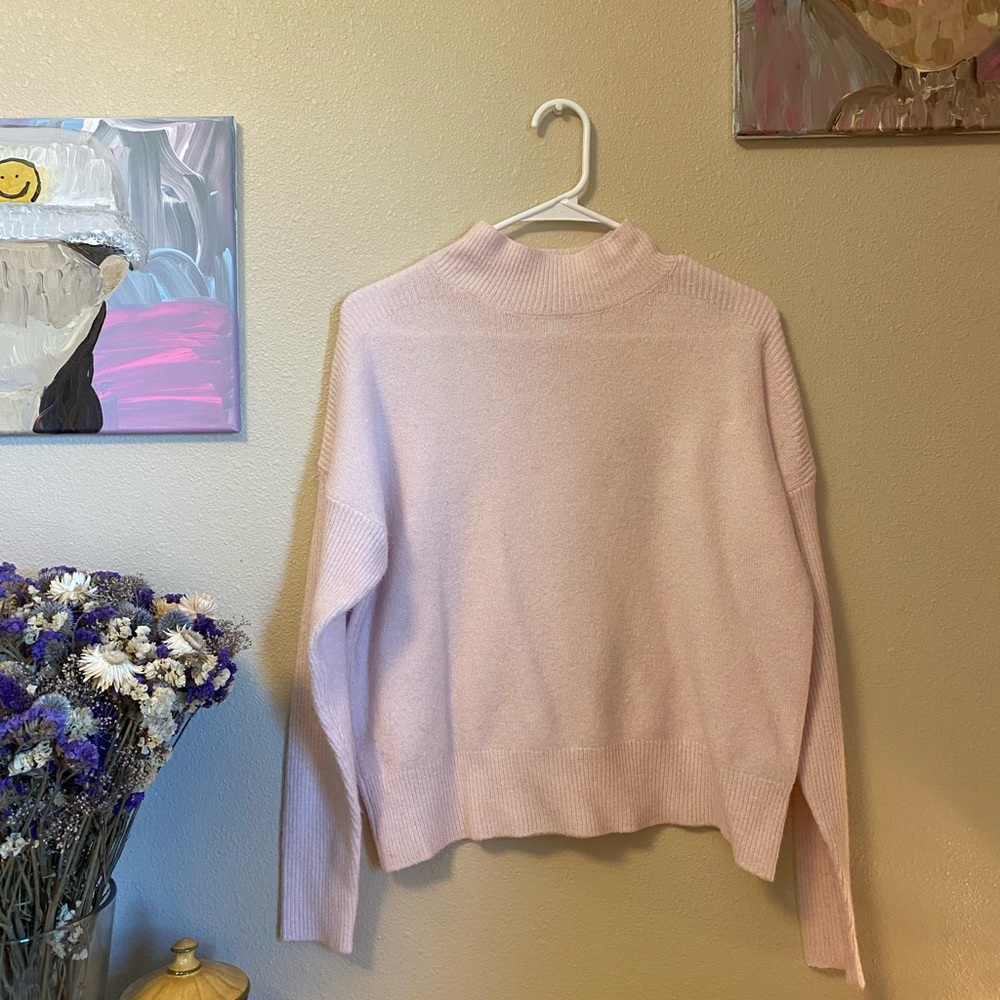 Light Pink Turtleneck Sweater